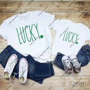 Mommy and me Lucky St Patty's Day tee
